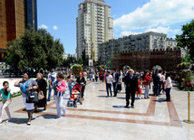 Flower festival in Baku. Baku, Azerbaijan, May 10, 2013