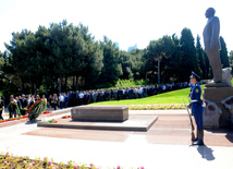 Azerbaijan's public marks 90th birthday of National Leader Heydar Aliyev. Baku, Azerbaijan, May 10, 2013