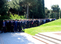 Azerbaijan's public marks 90th birthday of National Leader Heydar Aliyev. Baku, Azerbaijan, May 10, 2013