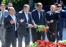 Azerbaijan's public marks 90th birthday of National Leader Heydar Aliyev. Baku, Azerbaijan, May 10, 2013