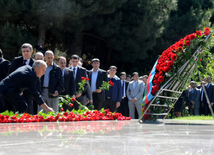 Azerbaijan's public marks 90th birthday of National Leader Heydar Aliyev. Baku, Azerbaijan, May 10, 2013