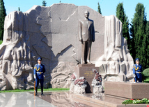 Azerbaijan's public marks 90th birthday of National Leader Heydar Aliyev. Baku, Azerbaijan, May 10, 2013