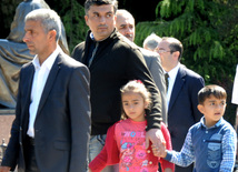 Azerbaijan's public marks 90th birthday of National Leader Heydar Aliyev. Baku, Azerbaijan, May 10, 2013