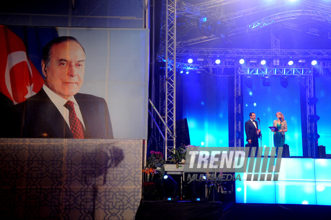 A gala concert and grandios fireworks display held in the National Park. Baku, Azerbaijan, May 10, 2013