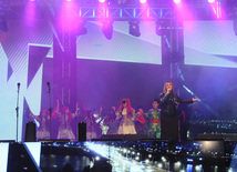 A gala concert and grandios fireworks display held in the National Park. Baku, Azerbaijan, May 10, 2013