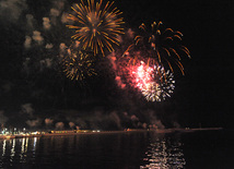 A gala concert and grandios fireworks display held in the National Park. Baku, Azerbaijan, May 10, 2013