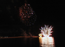 A gala concert and grandios fireworks display held in the National Park. Baku, Azerbaijan, May 10, 2013