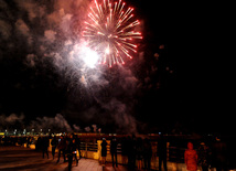 A gala concert and grandios fireworks display held in the National Park. Baku, Azerbaijan, May 10, 2013