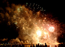 A gala concert and grandios fireworks display held in the National Park. Baku, Azerbaijan, May 10, 2013