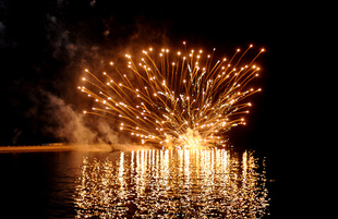 A gala concert and grandios fireworks display held in the National Park. Baku, Azerbaijan, May 10, 2013