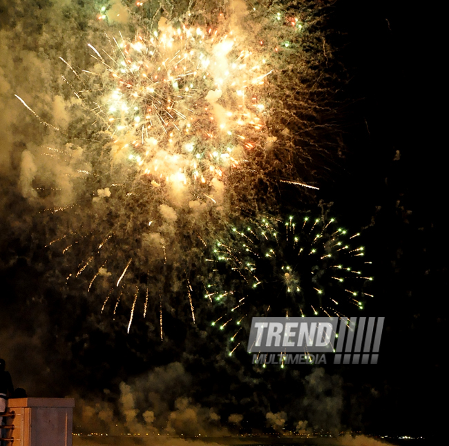 Baku hosts concert and firework celebrations on the occasion of the Day of Republic. Baku, Azerbaijan, May 28, 2013 