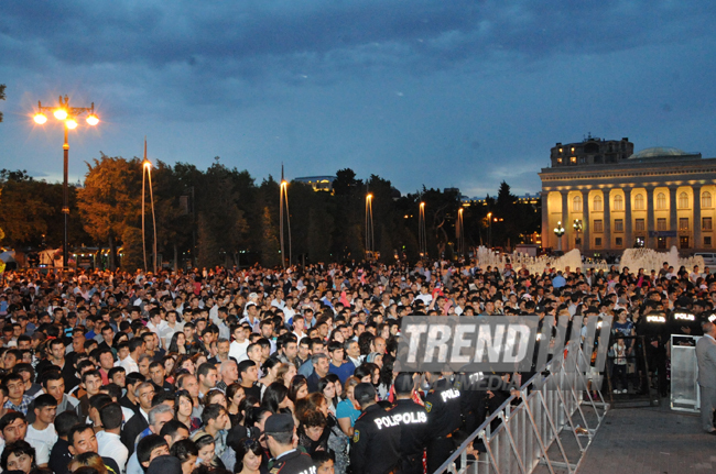 Baku hosts concert and firework celebrations on the occasion of the Day of Republic. Baku, Azerbaijan, May 28, 2013 