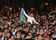 Baku hosts concert and firework celebrations on the occasion of the Day of Republic. Baku, Azerbaijan, May 28, 2013 