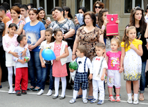 Last bell - a favorite holiday of schoolchildren. Baku, Azerbaijan, May 31, 2013