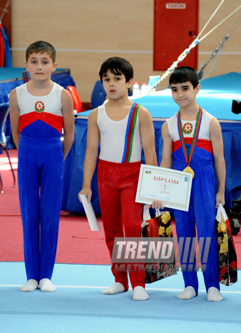 Names of strongest Azerbaijani gymnasts identified. Baku, Azerbaijan, June 07, 2013 
