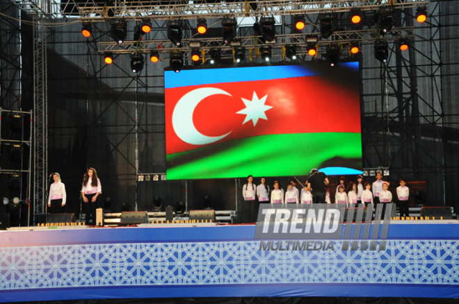 Baku holds concert and fireworks in honor of  National Salvation Day. Azerbaijan, June 15, 2013