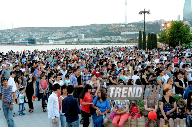 Baku holds concert and fireworks in honor of  National Salvation Day. Azerbaijan, June 15, 2013