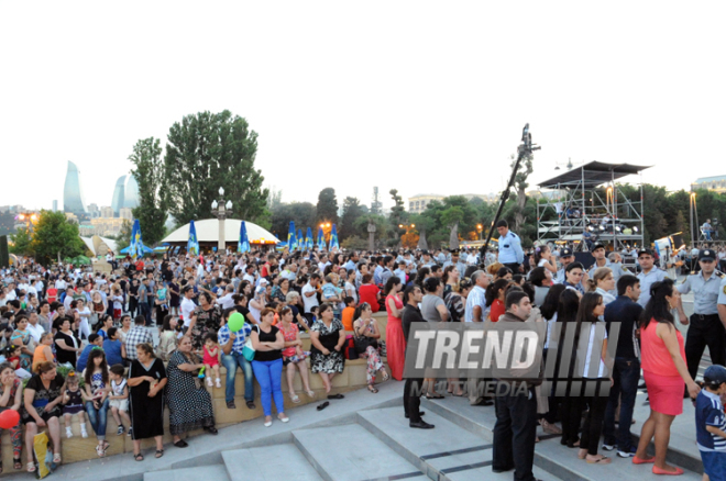 Baku holds concert and fireworks in honor of  National Salvation Day. Azerbaijan, June 15, 2013