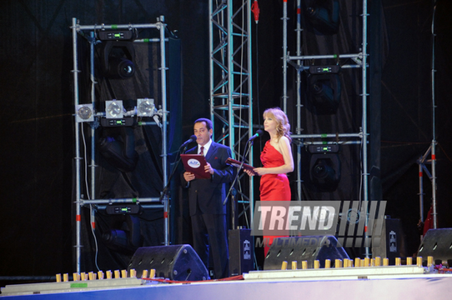 Baku holds concert and fireworks in honor of  National Salvation Day. Azerbaijan, June 15, 2013