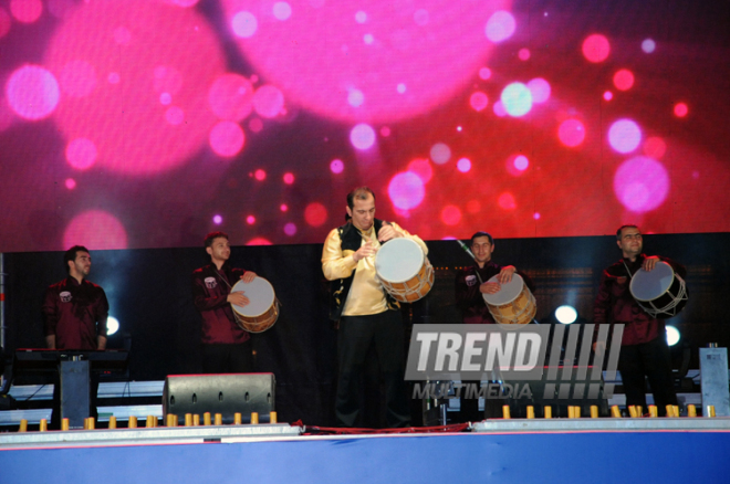 Baku holds concert and fireworks in honor of  National Salvation Day. Azerbaijan, June 15, 2013