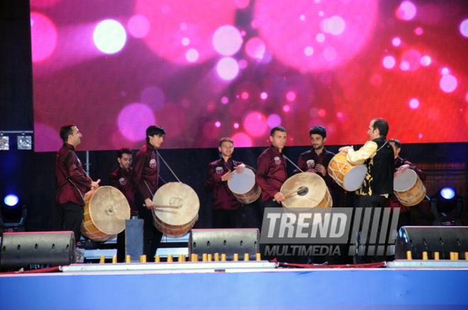 Baku holds concert and fireworks in honor of  National Salvation Day. Azerbaijan, June 15, 2013