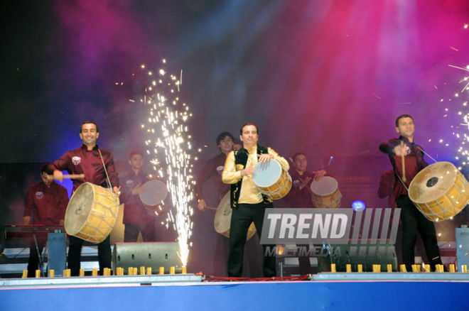 Baku holds concert and fireworks in honor of  National Salvation Day. Azerbaijan, June 15, 2013