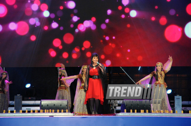 Baku holds concert and fireworks in honor of  National Salvation Day. Azerbaijan, June 15, 2013