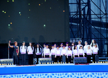 Baku holds concert and fireworks in honor of  National Salvation Day. Azerbaijan, June 15, 2013