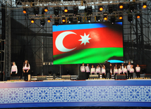 Baku holds concert and fireworks in honor of  National Salvation Day. Azerbaijan, June 15, 2013