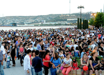 Baku holds concert and fireworks in honor of  National Salvation Day. Azerbaijan, June 15, 2013