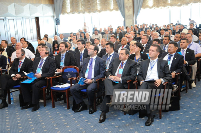 Bakıda Türkdilli Dövlətlərin Əməkdaşlıq Şurasına üzv ölkələrin Diaspor Rəhbərlərinin I Bakı Forumu keçirilir. Bakı, Azərbaycan, 21 iyun 2013