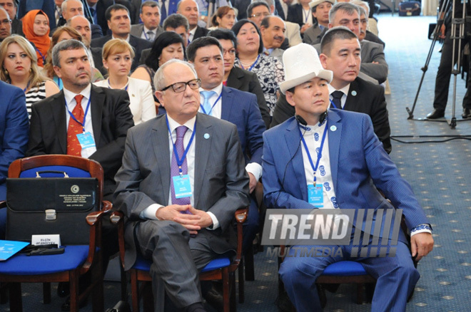 Bakıda Türkdilli Dövlətlərin Əməkdaşlıq Şurasına üzv ölkələrin Diaspor Rəhbərlərinin I Bakı Forumu keçirilir. Bakı, Azərbaycan, 21 iyun 2013