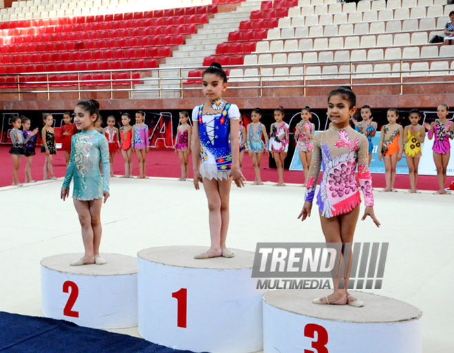 Bakıda bədii gimnastika üzrə 20-ci Azərbaycan birinciliyi başlayıb. Bakı, Azərbaycan, 24 iyun 2013