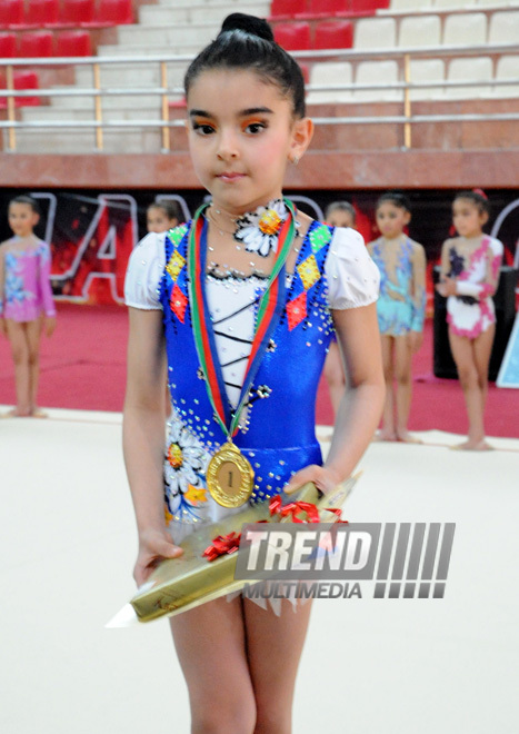 Bakıda bədii gimnastika üzrə 20-ci Azərbaycan birinciliyi başlayıb. Bakı, Azərbaycan, 24 iyun 2013