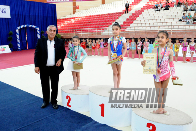 Bakıda bədii gimnastika üzrə 20-ci Azərbaycan birinciliyi başlayıb. Bakı, Azərbaycan, 24 iyun 2013