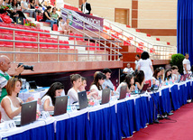 Bakıda bədii gimnastika üzrə 20-ci Azərbaycan birinciliyi başlayıb. Bakı, Azərbaycan, 24 iyun 2013