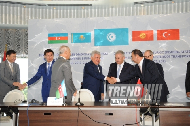 The first meeting of transport ministers of the Cooperation Council of Turkic-Speaking States. Baku, Azerbaijan, July 03, 2013