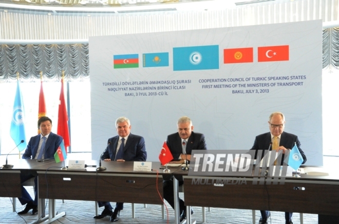 The first meeting of transport ministers of the Cooperation Council of Turkic-Speaking States. Baku, Azerbaijan, July 03, 2013