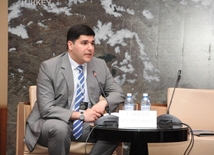 Director of the Center for Strategic Studies under the President of Azerbaijan, Farhad Mammadov. Baku, Azerbaijan, July 08, 2013