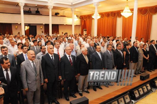 VI Congress of Azerbaijani Journalists. Baku, Azerbaijan, July 11, 2013