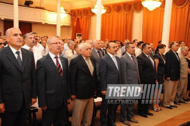 VI Congress of Azerbaijani Journalists. Baku, Azerbaijan, July 11, 2013