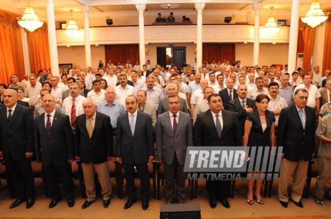 VI Congress of Azerbaijani Journalists. Baku, Azerbaijan, July 11, 2013