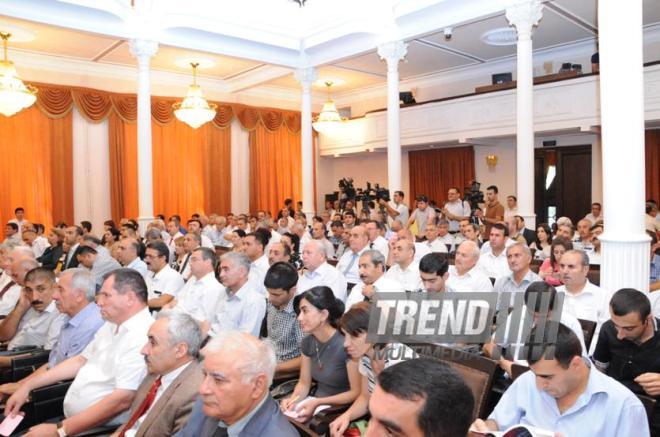 VI Congress of Azerbaijani Journalists. Baku, Azerbaijan, July 11, 2013