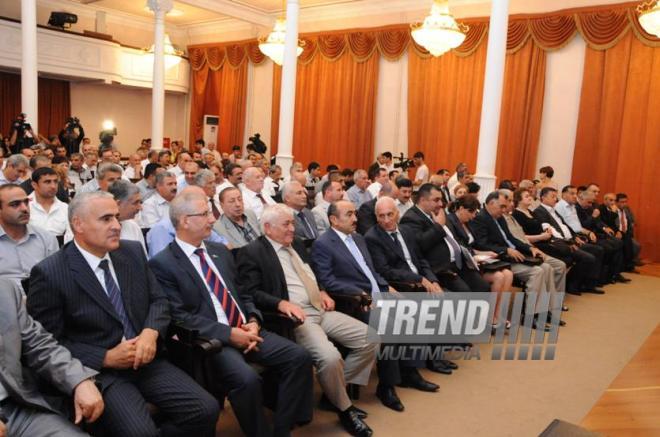 VI Congress of Azerbaijani Journalists. Baku, Azerbaijan, July 11, 2013