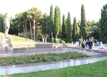 The participants of the Congress visited the graves of national leader Heydar Aliyev and the founder of Azerbaijan's national press Hasan bey Zardabi in the Alley of Honor. Baku, Azerbaijan, July 11, 2013