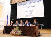 VI Congress of Azerbaijani Journalists. Baku, Azerbaijan, July 11, 2013