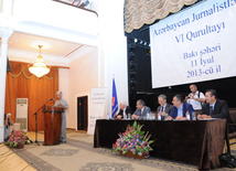 VI Congress of Azerbaijani Journalists. Baku, Azerbaijan, July 11, 2013