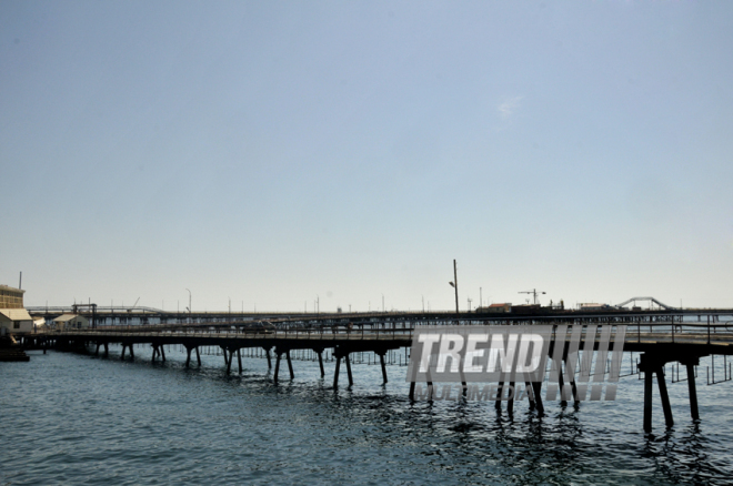 Oil Rocks – legend of Caspian Sea. Azerbaijan, July 12, 2013