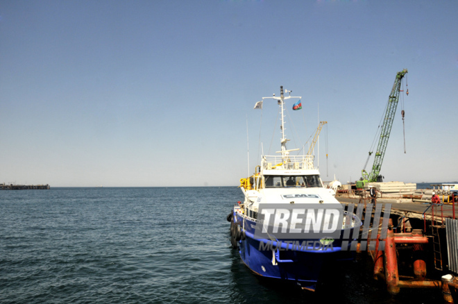 Oil Rocks – legend of Caspian Sea. Azerbaijan, July 12, 2013