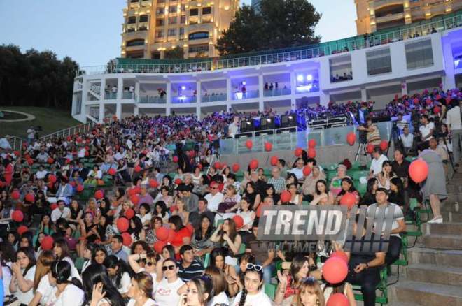 Azerbaijani famous singer and composer EMIN’s annual concert takes place in Green Theater in Baku. Azerbaijan, July 11, 2013 